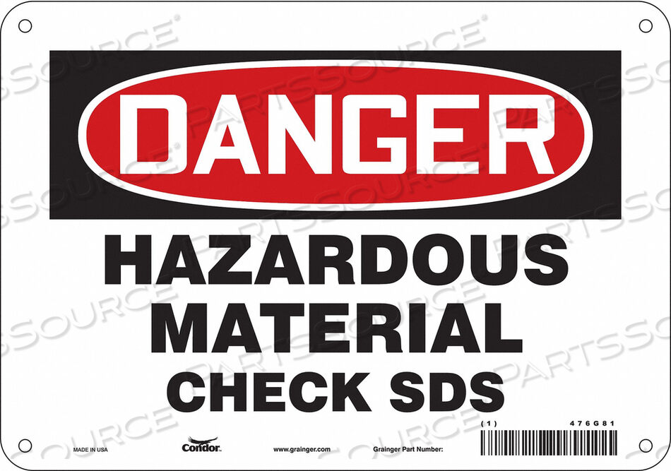 OEM#: 476G81ЗНАК БЕЗОПАСНОСТИ 10 ШX7 В 0,055 ТОЛЩИНА от Condor