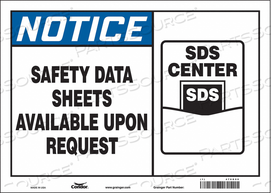 OEM#: 476G90ЗНАК БЕЗОПАСНОСТИ 14 ШX10 В 0,004 ТОЛЩИНА от Condor