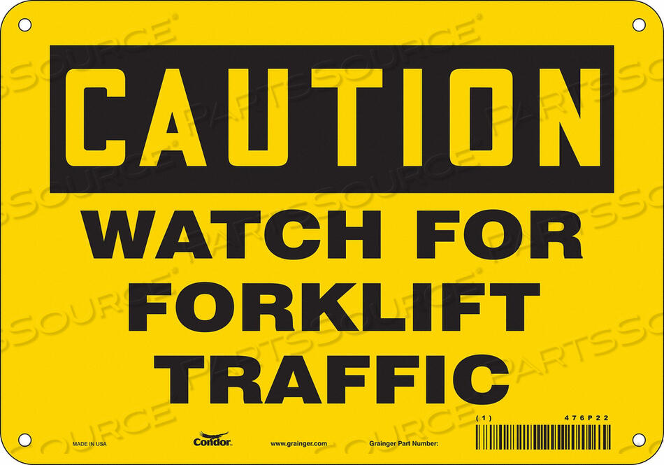 OEM#: 476P22SAFETY SIGN 10 W 7 H 0.032 THICKNESS by Condor