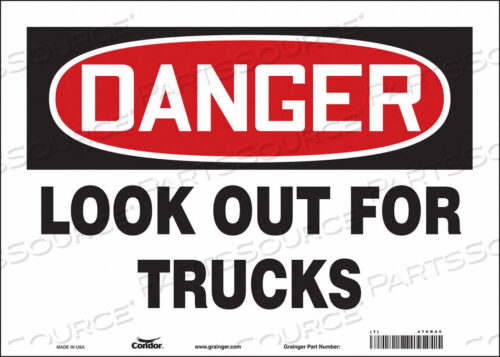 OEM#: 476R45SAFETY SIGN 14 W 10 H 0.004 THICKNESS by Condor