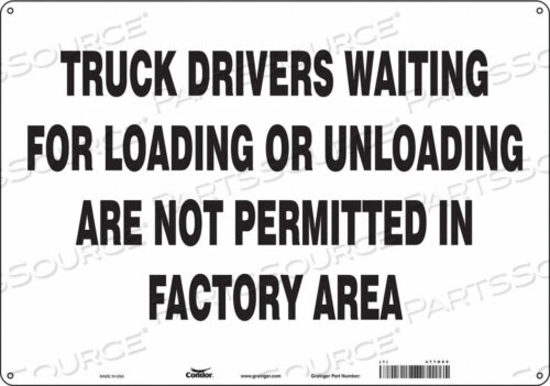 OEM#: 477D69SAFETY SIGN 20 WX14 H 0.004 THICKNESS by Condor