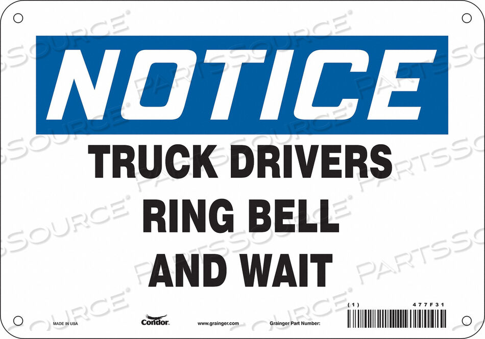 OEM#: 477F31ЗНАК БЕЗОПАСНОСТИ 10 ШX7 В 0,055 ТОЛЩИНА от Condor