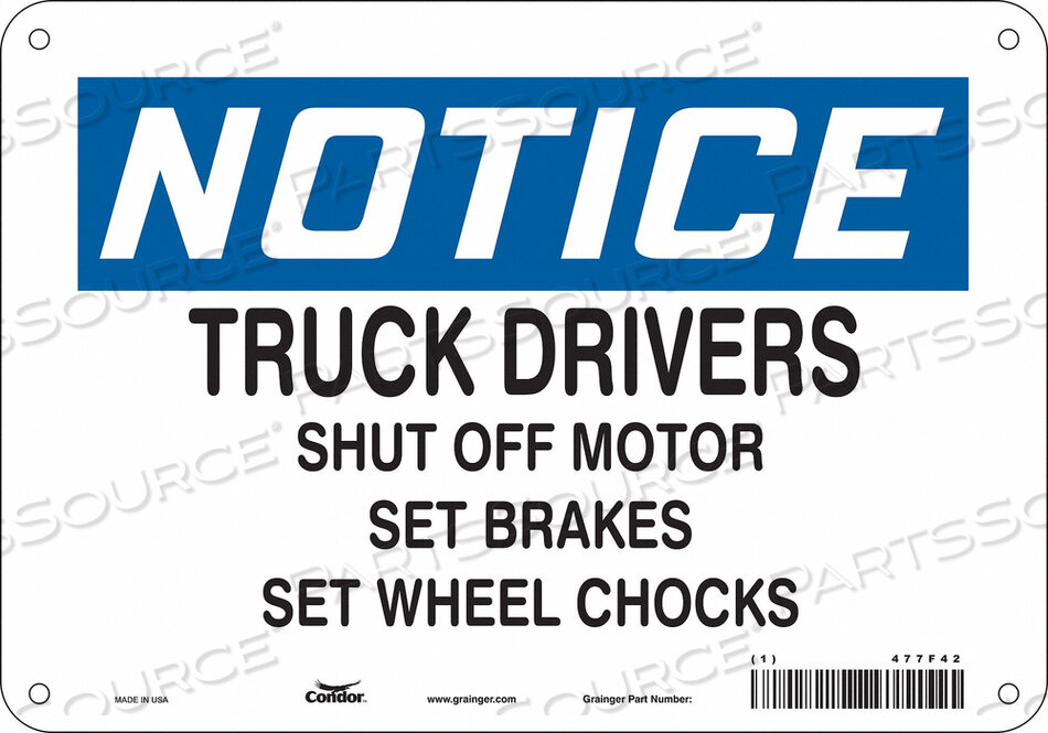 OEM#: 477F42ЗНАК БЕЗОПАСНОСТИ 10 ШX7 В 0,004 ТОЛЩИНА от Condor