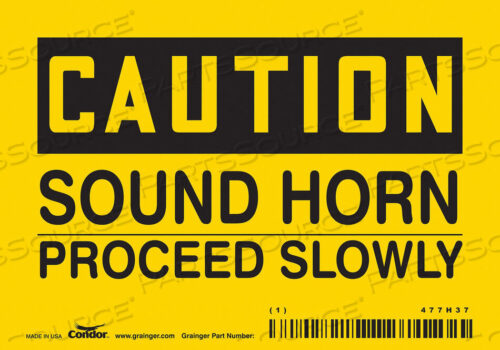 OEM#: 477H37ЗНАК БЕЗОПАСНОСТИ 5 ШX3-1/2 В 0,004 ТОЛЩИНА от Condor