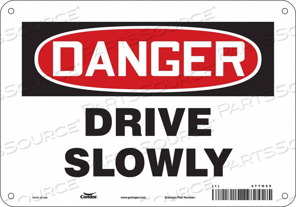 OEM#: 477H55ЗНАК БЕЗОПАСНОСТИ 10 ШX7 В 0,032 ТОЛЩИНА от Condor