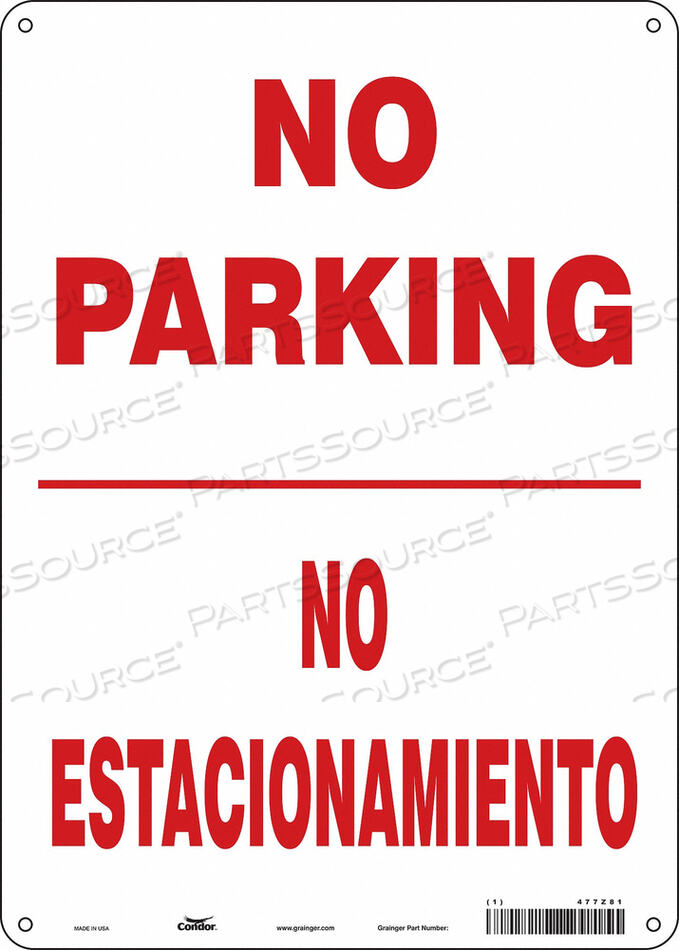 OEM#: 477Z81TRAFFIC SIGN 10 W 14 H 0.055 THICKNESS by Condor