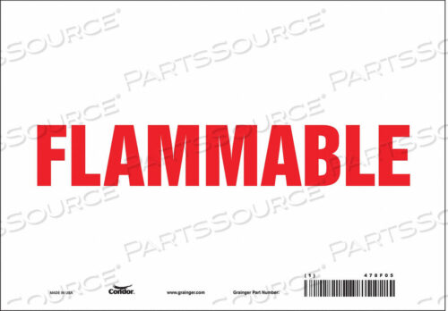 OEM#: 478F05DANGER SIGN 10 WX7 H 0.004 THICKNESS by Condor