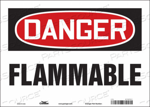OEM#: 478F51DANGER SIGN 14 WX10 H 0.004 THICKNESS by Condor