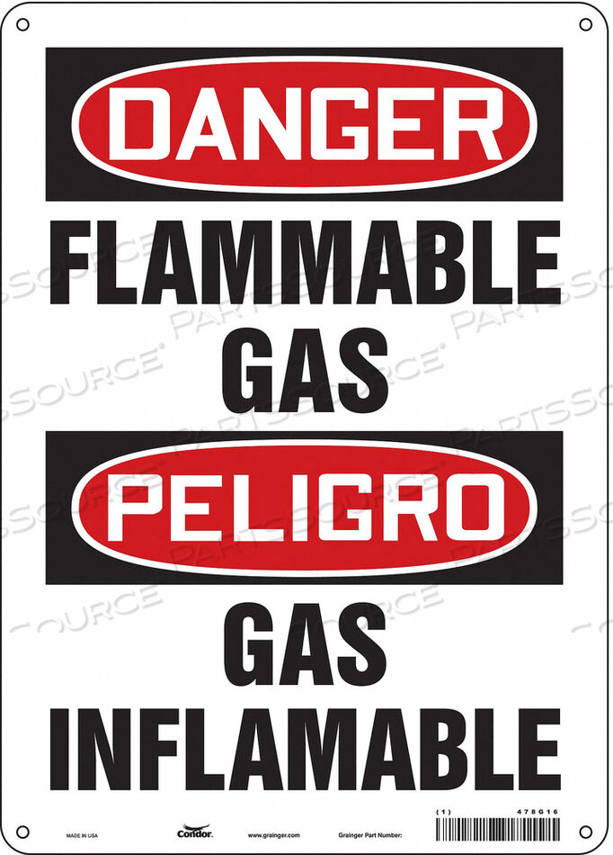 OEM#: 478G16ЗНАК ОПАСНОСТИ 10 ШX14 В 0,032 ТОЛЩИНА от Condor