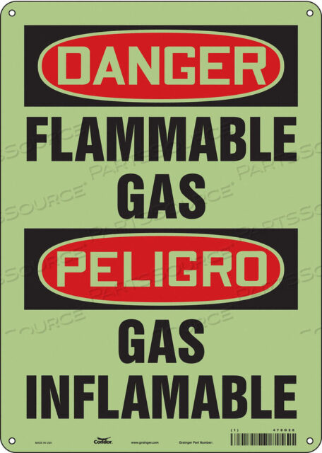 OEM#: 478G20DANGER SIGN 10 WX14 H 0.070 THICKNESS by Condor