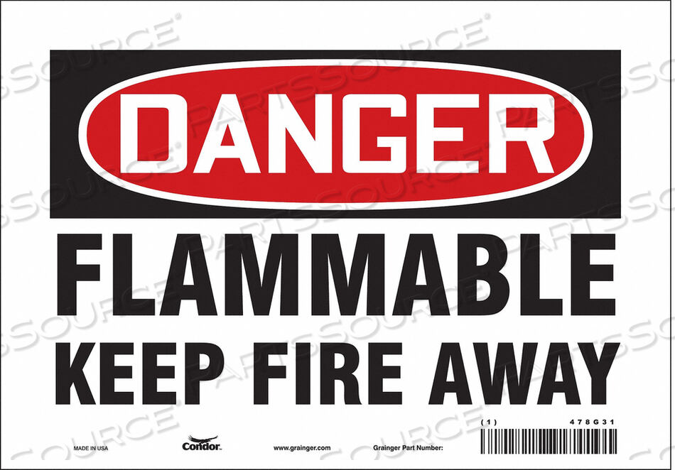 OEM#: 478G31ЗНАК ОПАСНОСТИ 10 ШX7 В 0,004 ТОЛЩИНА от Condor