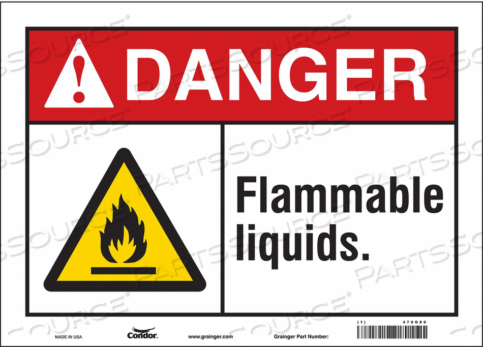 OEM#: 478G86ЗНАК ОПАСНОСТИ 14 ШX10 В 0,004 ТОЛЩИНА от Condor