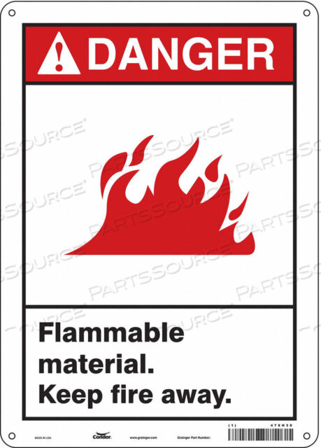 OEM#: 478H38ЗНАК ОПАСНОСТИ 10 ШX14 В 0,032 ТОЛЩИНА от Condor