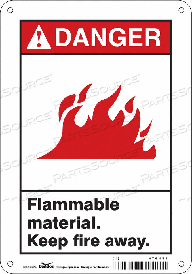 OEM#: 478H39ЗНАК ОПАСНОСТИ 7 ШX10 В 0,055 ТОЛЩИНА от Condor