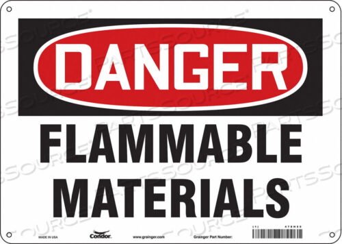 OEM#: 478H55J6928 DANGER SIGN 14 WX10 H 0.032 THICKNESS by Condor