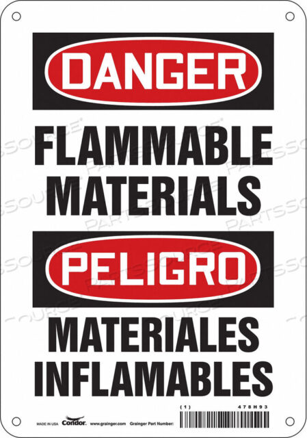 OEM#: 478H93ЗНАК ОПАСНОСТИ 7 ШX10 В 0,032 ТОЛЩИНА от Condor