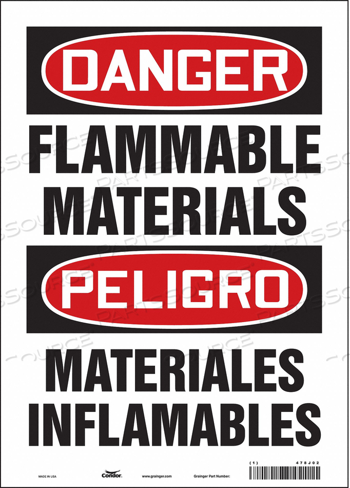 OEM#: 478J02ЗНАК ОПАСНОСТИ 10 ШX14 В 0,004 ТОЛЩИНА от Condor