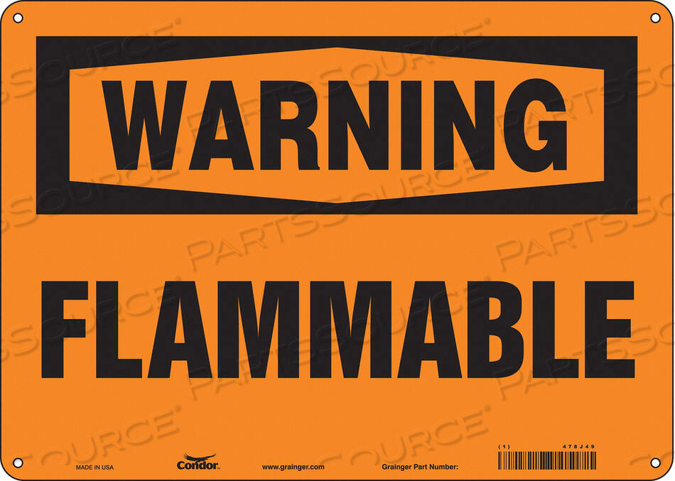 OEM#: 478J49ЗНАК ОПАСНОСТИ 14 ШX10 В 0,032 ТОЛЩИНА от Condor