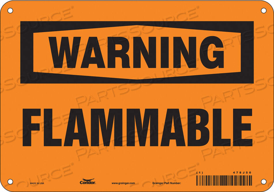 OEM#: 478J50DANGER SIGN 10 WX7 H 0.055 THICKNESS by Condor