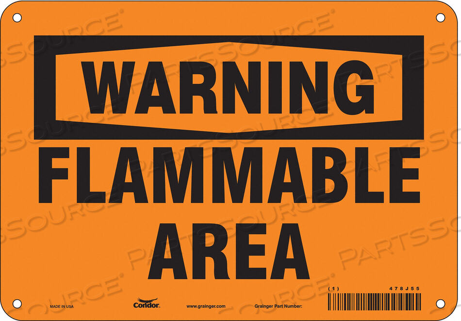 OEM#: 478J55ЗНАК ОПАСНОСТИ 10 ШX7 В 0,032 ТОЛЩИНА от Condor