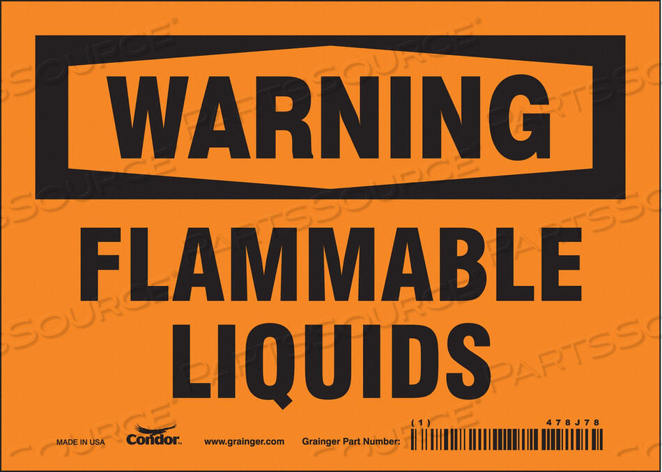 OEM#: 478J78DANGER SIGN 7 WX5 H 0.004 THICKNESS by Condor