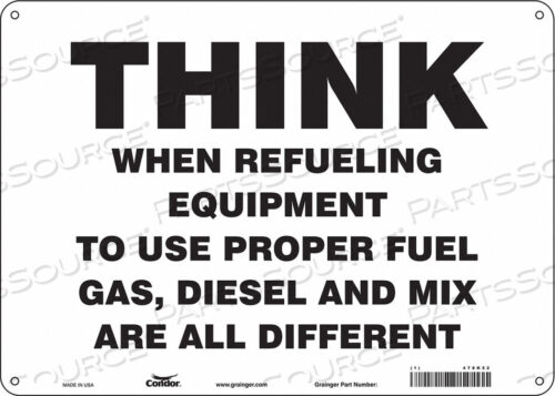 OEM#: 478K52SAFETY SIGN 14 WX10 H 0.055 THICKNESS by Condor