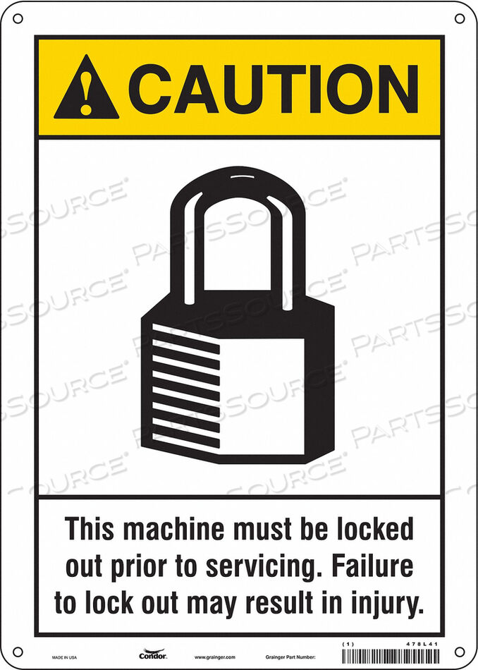 OEM#: 478L41ЗНАК БЕЗОПАСНОСТИ 10 ШX14 В 0,032 ТОЛЩИНА от Condor