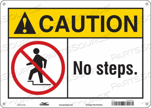 OEM#: 479A02SAFETY SIGN 14 WX10 H 0.032 THICKNESS by Condor
