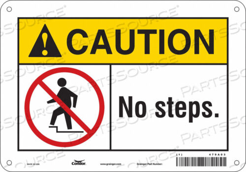 OEM#: 479A03SAFETY SIGN 10 WX7 H 0.055 THICKNESS by Condor