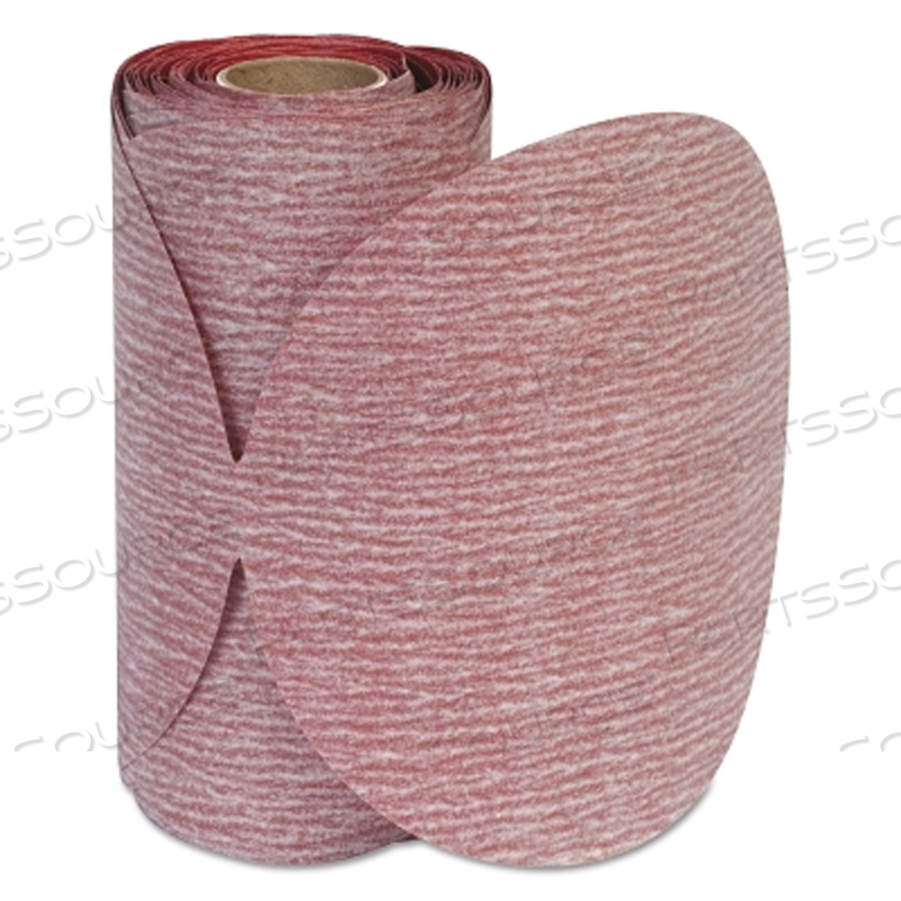 OEM#: 05539518172PREMIER КРАСНЫЙ АЛЮМИНИЕВЫЙ ОКСИД БУМАЖНЫЕ ДИСКИ DRI-LUBE, ДИАМЕТРОМ 6 ДЮЙМОВ, ЗЕРНИСТОСТЬ P100, РУЛОН от Norton | Saint-Gobain Abrasives