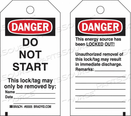 OEM#: 133497БЛОКИРОВОЧНАЯ бирка 5-3/4 H X 3 W ПОЛИЭСТЕР от Brady Americas