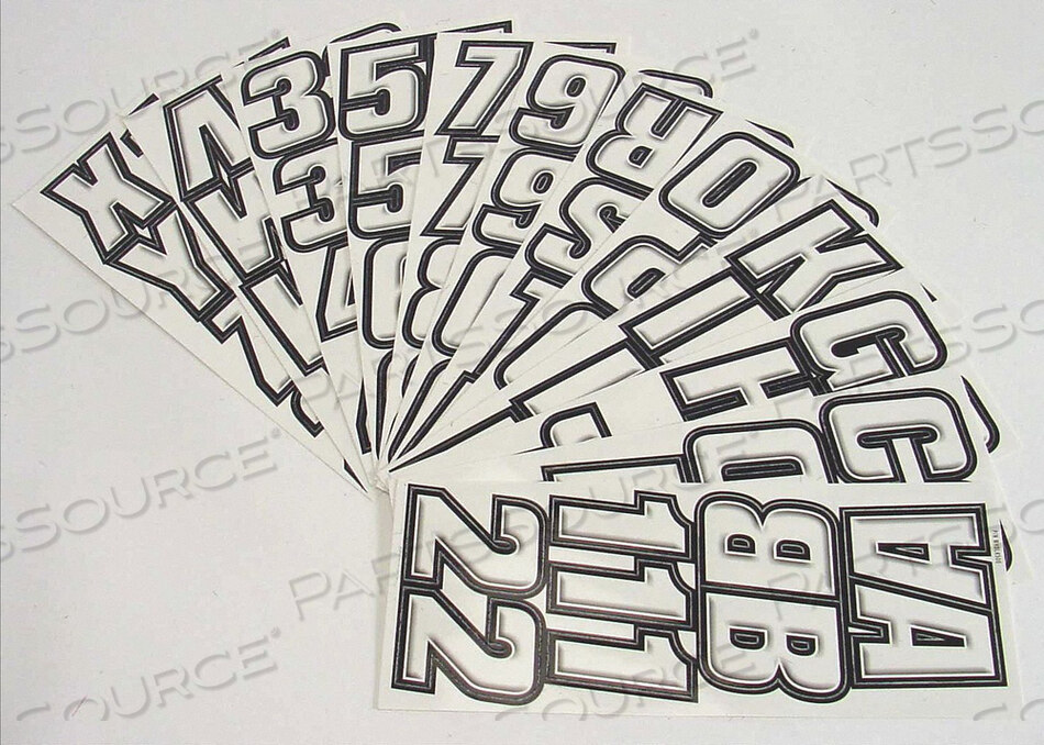 OEM#: GWHBLK500КОМПЛЕКТ КОМБИНИРОВАННЫХ ЦИФР И БУКВ БЕЛЫЙ/ЧЕРНЫЙ от Hardline Products