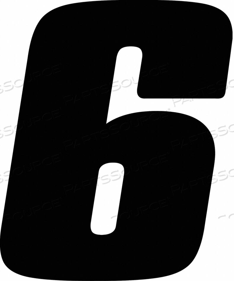 OEM#: DB712B-6НОМЕР ЭТИКЕТКИ ЧЕРНЫЙ ВИНИЛОВЫЙ 7 ДЮЙМОВ H № 6 PK12 от Hardline Products