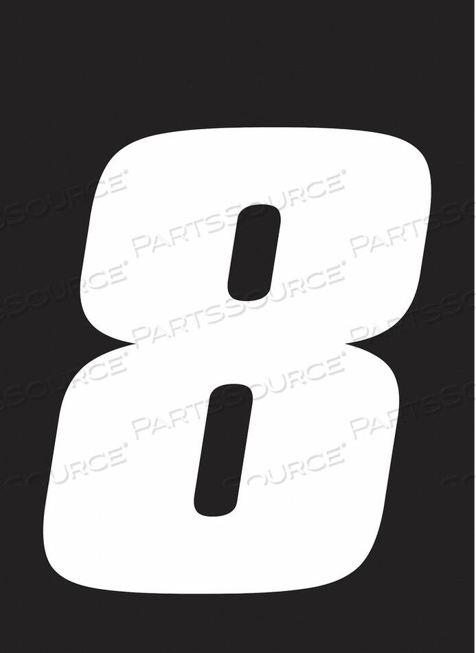 OEM#: DB512W-8НОМЕР ЭТИКЕТКИ WHT 5-1/2 ДЮЙМА H № 8 PK12 от Hardline Products