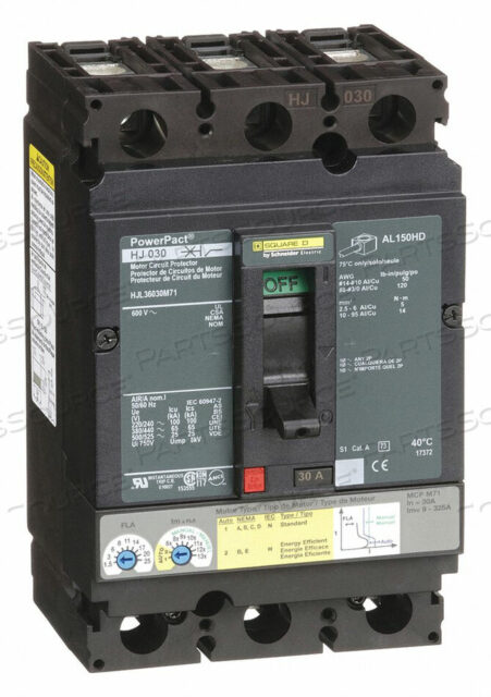 OEM#: HJL36030M71MOTOR CIRCUIT PROTECTOR 600V 30A by Square D