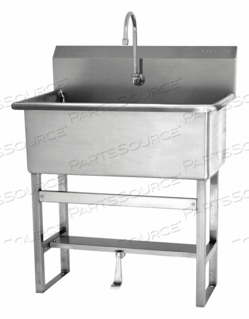 OEM#: 532F1-0.5 НАПОЛЬНАЯ МОЙКА С ОДНИМ КЛАПАНОМ С ПЕДАЛЬЮ, НИЗКИЙ РАСХОД 0,5 ГАЛЛОНА В МИНУТУ от Sani-Lav