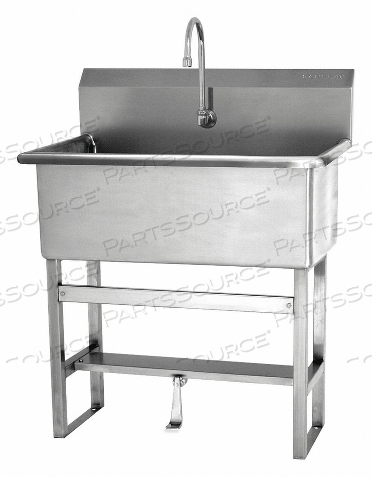 OEM#: 532F1-0.5 НАПОЛЬНАЯ МОЙКА С ОДНИМ КЛАПАНОМ С ПЕДАЛЬЮ, НИЗКИЙ РАСХОД 0,5 ГАЛЛОНА В МИНУТУ от Sani-Lav