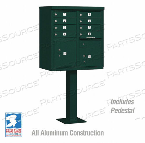 OEM#: 3308GRN-UCLUSTER BOX UNIT ЗЕЛЕНЫЙ 10 ДВЕРЕЙ 18 ДЮЙМОВ W от Salsbury Industries