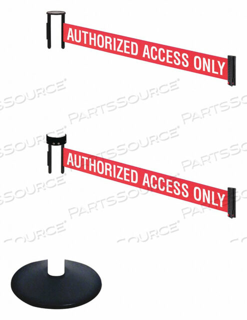 OEM#: 331DPWH-AAOBARRIER POST КРАСНЫЙ/БЕЛЫЙ ЛЕНТА ТЕКСТ С ОСНОВАНИЕМ от VISIONTRON Corp.