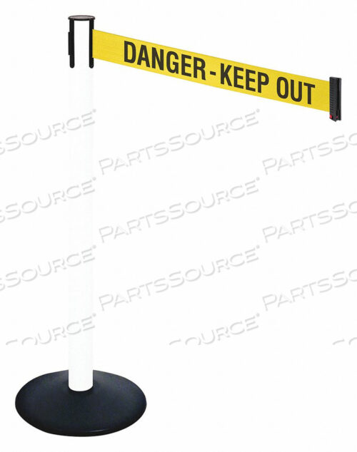 OEM#: 331PWH-DKOBARRIER POST ПВХ-стойка с желтым/черным текстом от VISIONTRON Corp.