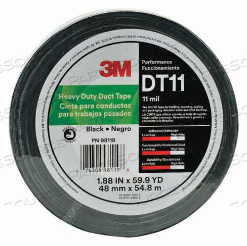 OEM#: DT11Изолента клейкая черная 11 MIL 54.8M L X 48MM W от 3M Consumer