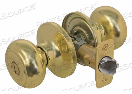 OEM#: RU0103KA4KNOB LOCKSET RUSK STYLE POLISHED BRASS от Master Lock