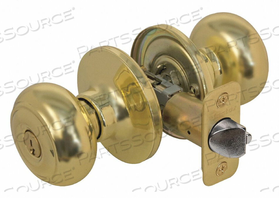 OEM#: RU0103KA4SKNOB LOCKSET RUSK STYLE POLISHED BRASS от Master Lock
