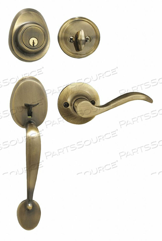 OEM#: HDLWLRH0605KA4WKLEVER LOCKSET ANTIQUE BRASS WAVE STYLE от Master Lock