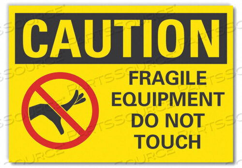 OEM#: LCU3-0126-RD_7X5ЗНАК «ОСТОРОЖНО!», САМОКЛЕЯЩИЙСЯ ВИНИЛОВЫЙ, 5 ДЮЙМОВ H, Lyle Signs Inc.