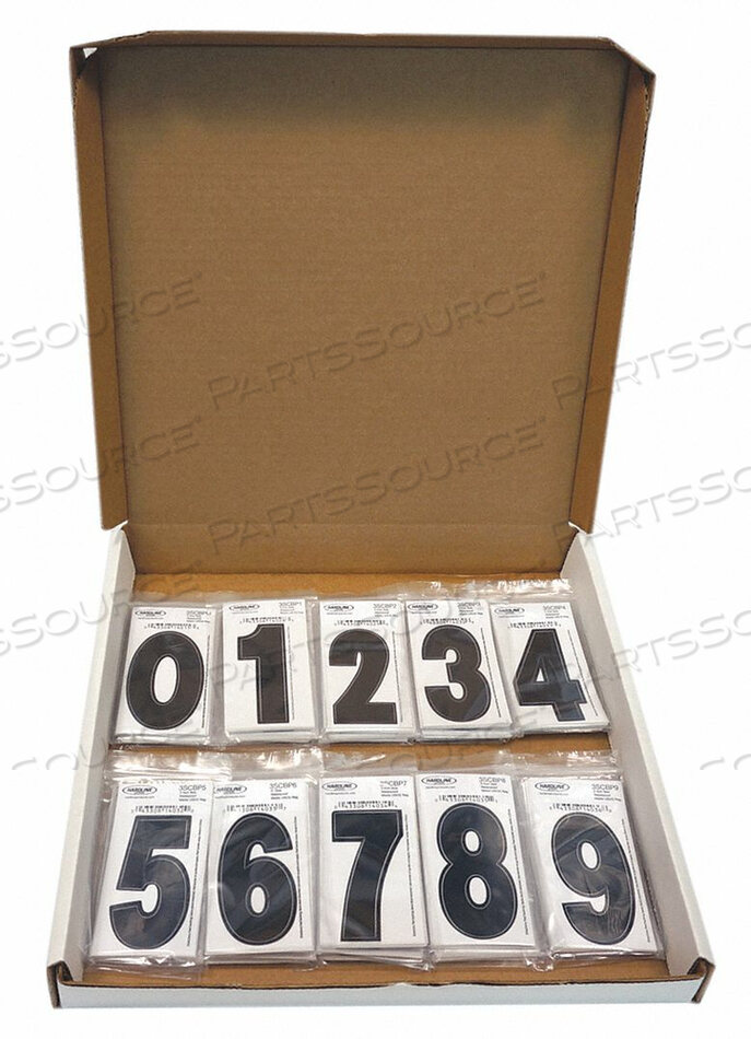 OEM#: 3SCBP20NUMBER KIT BLACK 3 IN KOMBETALL H PK200 от Hardline Products