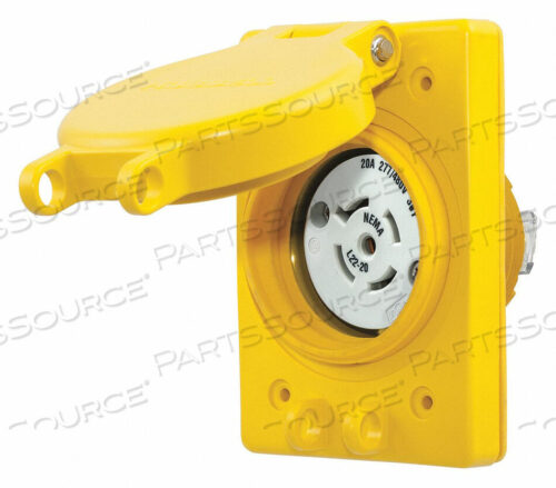 OEM#: HBL67W82БЛОКИРУЕМАЯ РОЗЕТКА ЖЕЛТАЯ 277/480 В переменного тока 20 А от Hubbell Incorporated, Wiring Device-Kellums