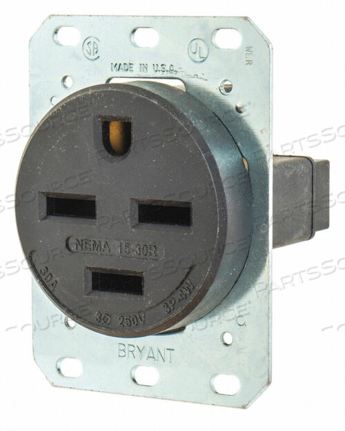 OEM#: 8430FRRECEPTACLE BLACK 30A 3.0 HP 3 POLES от Hubbell Power Systems