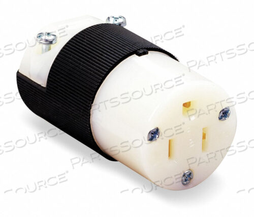 СОЕДИНИТЕЛЬ, НЕЙЛОН, ПРЯМОЙ ШТЕКЕРНЫЙ РОЗЕТКА, ЧЕРНЫЙ, 15 А, 125 В ПЕРЕМЕННОГО ТОКА, 10 ДО 18 AWG, 3 ПОЛЮСА, КОРПУС 5-15R, СООТВЕТСТВУЕТ CSA, ROHS, UL