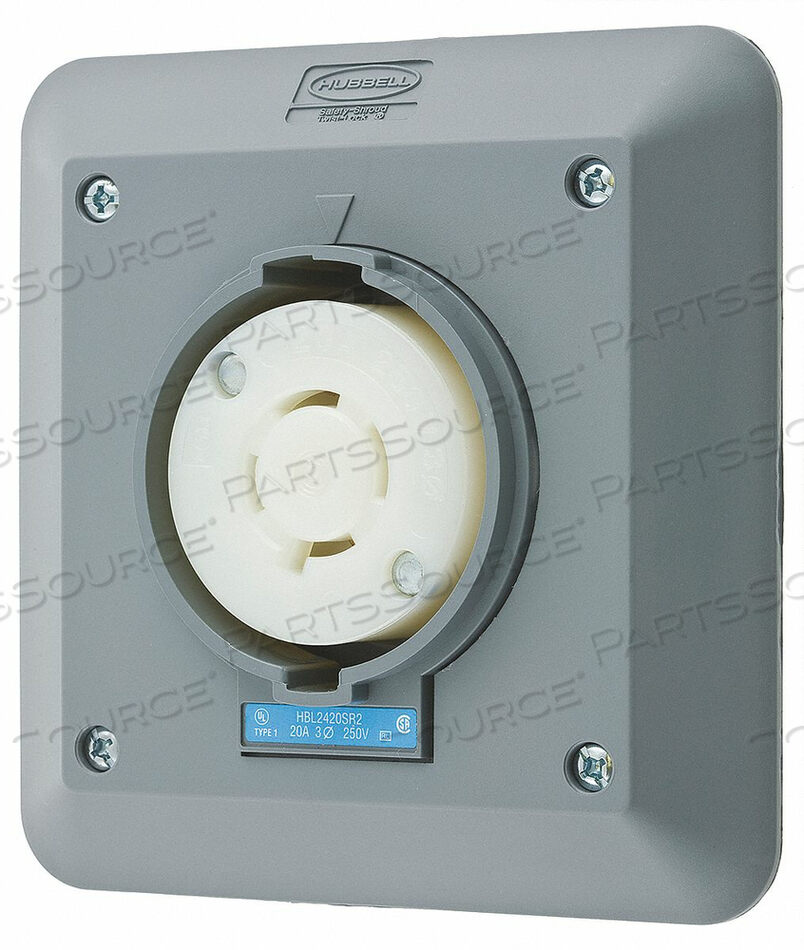 OEM#: HBL2420SR2БЛОКИРУЕМАЯ РОЗЕТКА ПРОМЫШЛЕННАЯ 20 СЕРАЯ от Hubbell Incorporated, Wiring Device-Kellums
